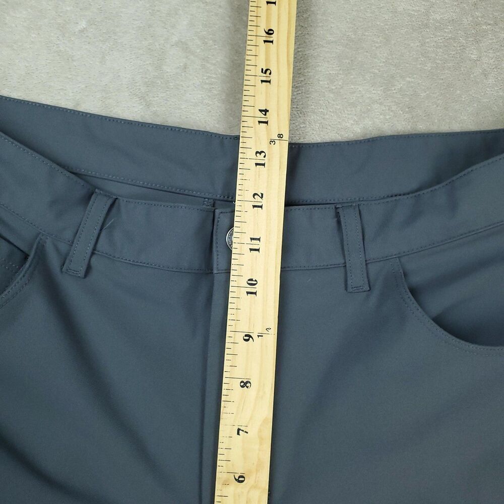 Fabletics Pants Mens 34x30 Gray Slim Fit Stretch Tapered Khaki Zip Pocket Casual - Picture 10 of 13